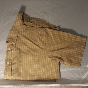 Brown Plaid Docker Short Sleeve Shirt